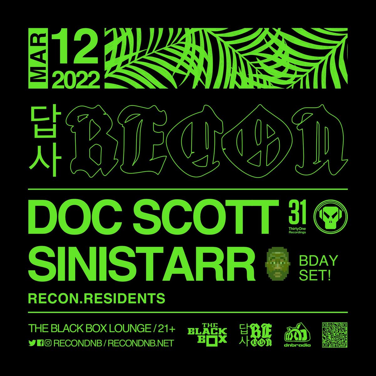 Flyer: Doc Scott & Sinistarr