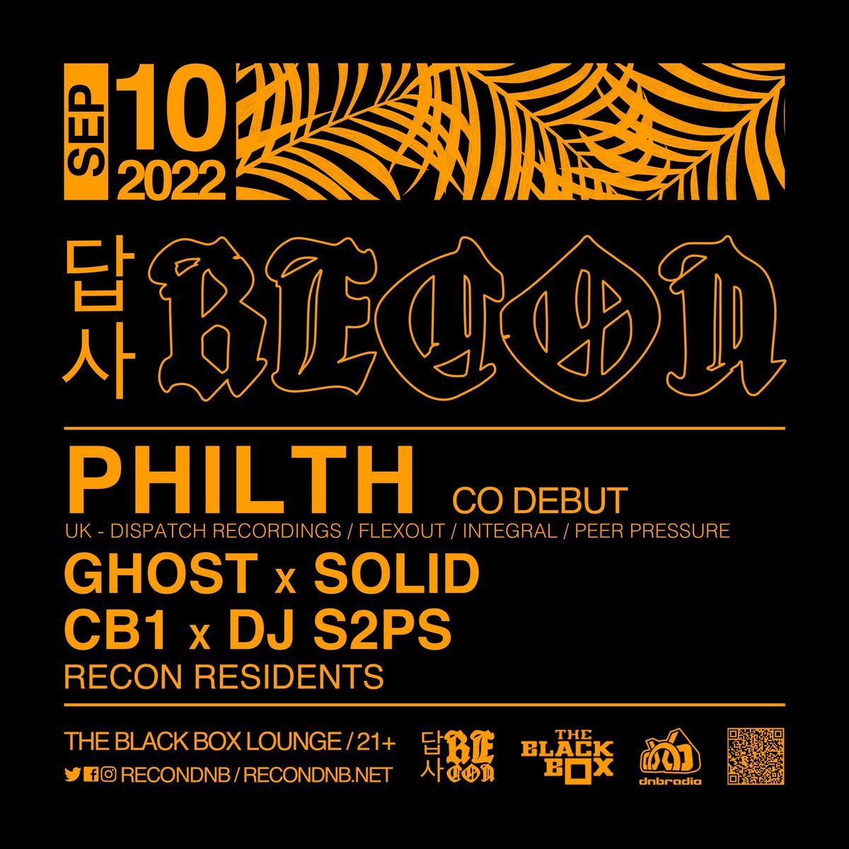 Flyer: PHILTH, Ghost x Solid, CB1 x DJ S2PS