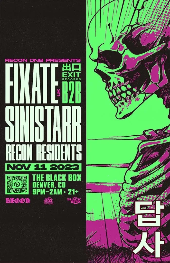 Flyer: Fixate b2b Sinistarr (3hr set)!