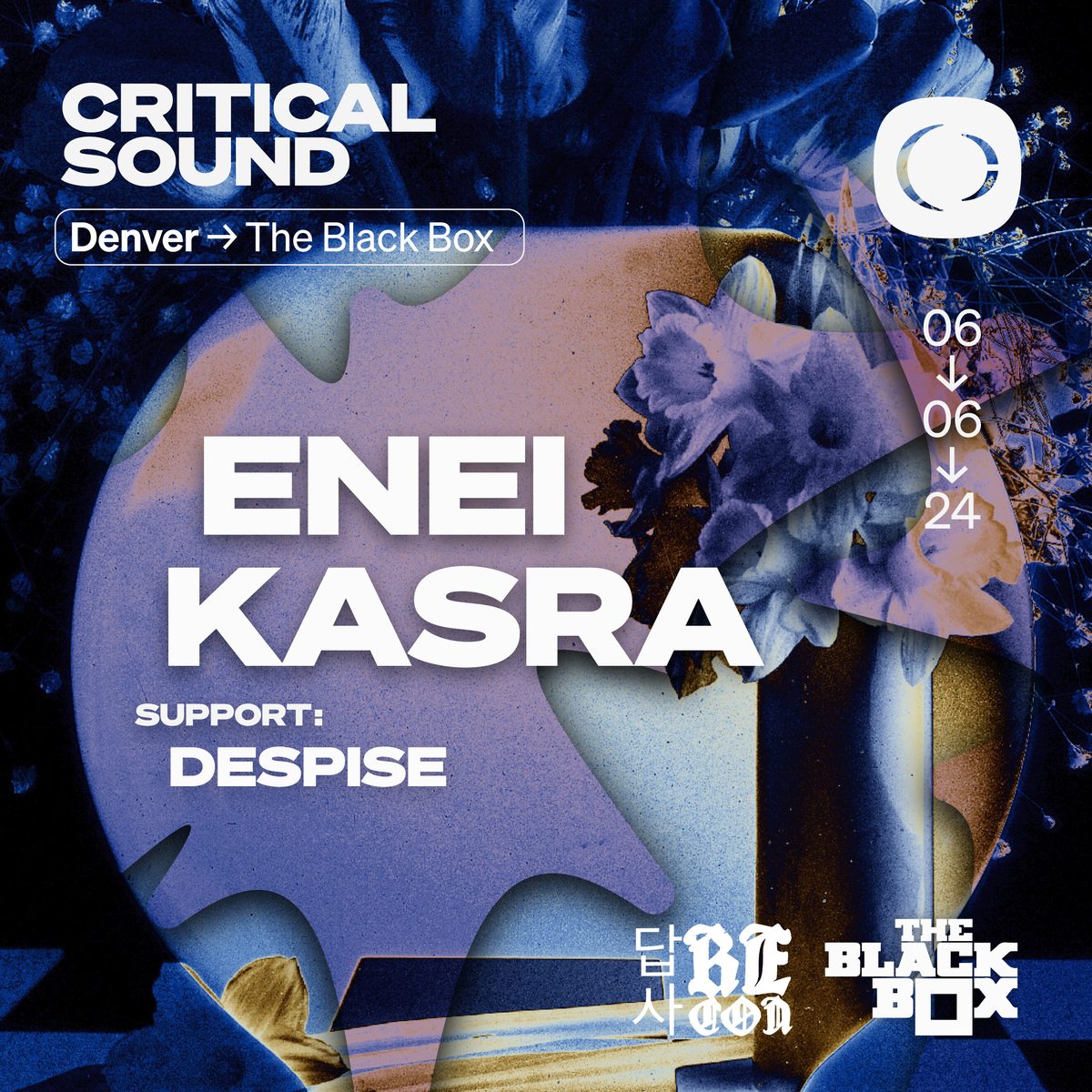 Flyer: Critical Sound takeover feat. Enei & Kasra!