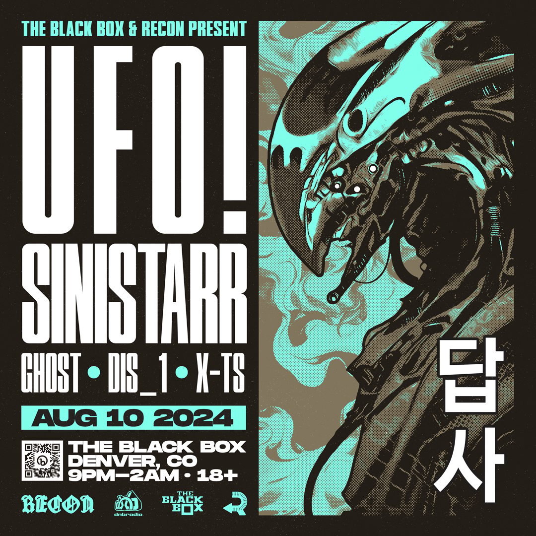 Flyer: UFO!, Sinistarr, Ghost, DiS_1 and X-TS MC!