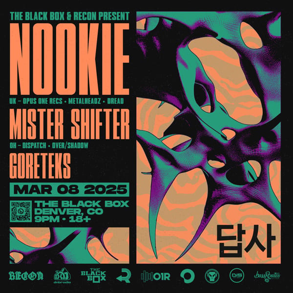 Flyer: NOOKIE (UK), Mister Shifter (OH), Goreteks!