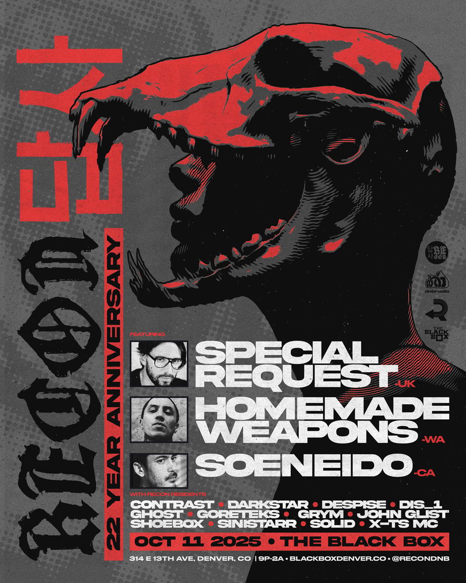 Flyer: Recon 22 Year Anniversary: Special Request, Homemade Weapons, Soeneido!