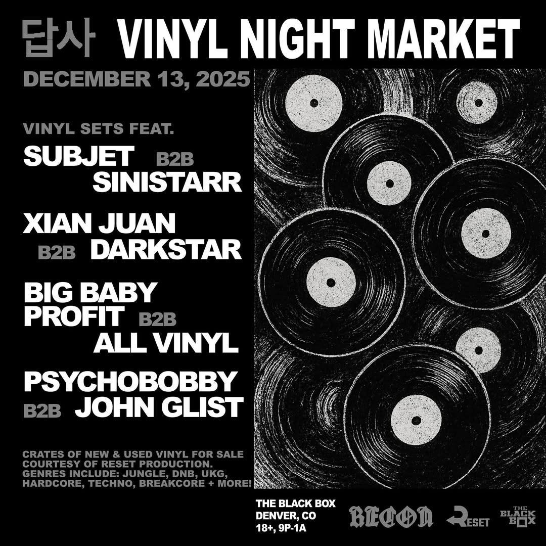 Flyer: Recon & Reset: Vinyl Night Market Event!