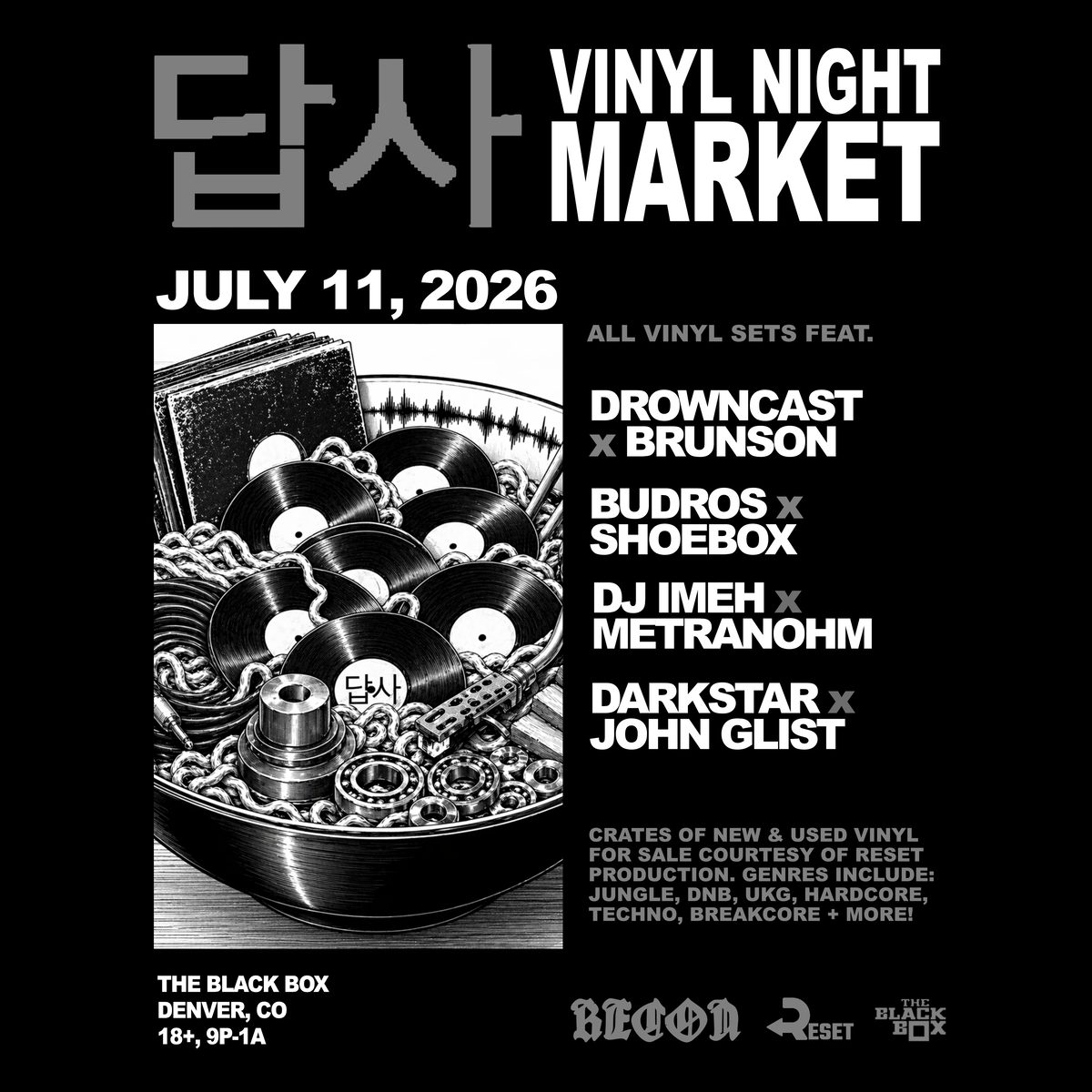 Flyer: Recon & Reset present Vinyl Night Market 004