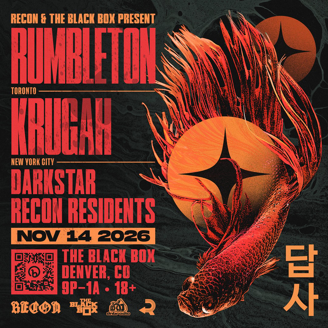 Flyer: Recon & The Black Box present: RUMBLETON & KRUGAH w/ Darkstar!